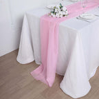 Chiffon 6ft Table Runner Pink - Flowy & Lightweight Table Decor