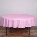 Polyester 90" Round Tablecloth Pink - Stain & Wrinkle-Resistant Table Cover