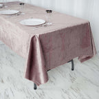 Premium Velvet 60"x102" Rectangle Tablecloth Mauve - Reusable & Soft Table Cover