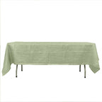 Taffeta 60"x102" Rectangle Tablecloth Sage Green - Accordion Crinkle Table Cover