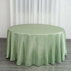 Satin 120" Round Tablecloth Sage Green - Stylish Seamless Table Cover