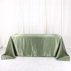 Satin Rectangular 90"x132" Tablecloth Dusty Sage Green - Seamless Table Cover