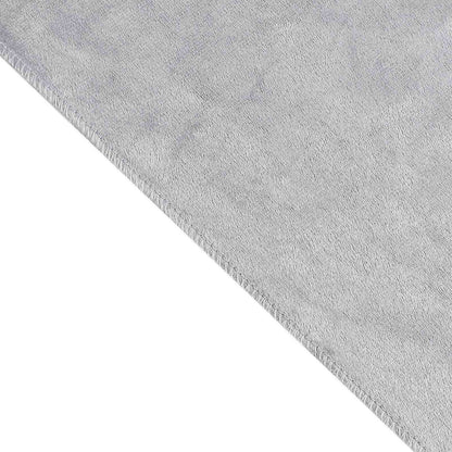 Premium Velvet 60"x102" Rectangle Tablecloth Silver - Reusable & Soft Table Cover