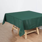 Polyester Square 70"x70" Tablecloth Hunter Emerald Green - Wrinkle-Resistant & Durable Table Cover