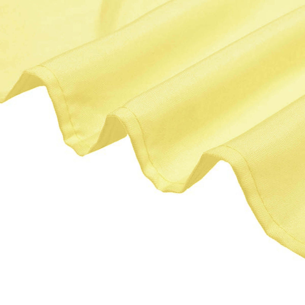 Polyester 70"x70" Table Overlay Square Tablecloth Yellow - Wrinkle-Resistant & Durable Table Cover