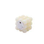 2-Pack LED Flameless Cube Candles Flickering Warm White Ivory - Battery Operated Bubble Design 2"