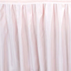 Polyester 21ft Table Skirt Blush - Classic Pleated Design