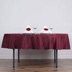 Polyester 70" Round Tablecloth Burgundy - Durable & Wrinkle-Resistant Table Cover
