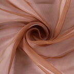 Chiffon Chair Sash with Curly Design Terracotta (Rust) - Stylish Chair Decorations