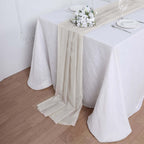 Chiffon 6ft Table Runner Beige - Flowy & Lightweight Table Decor