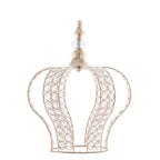 Crystal-Bead Royal Crown Cake Topper Metallic Gold - Dazzling Cake Centerpiece Decor for Luxurious Birthdays Receptions & Romantic Celebrations 14"