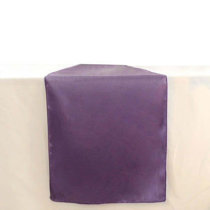 Satin 12"x108" Table Runner Violet Amethyst - Stylish Table Linen