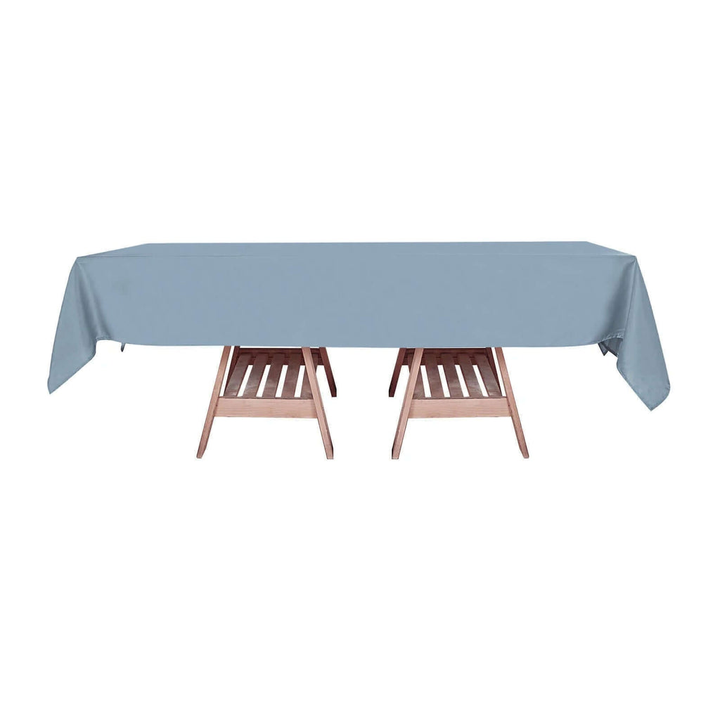Polyester 60"x102" Rectangle Tablecloth Dusty Blue - Durable and Stylish Table Cover