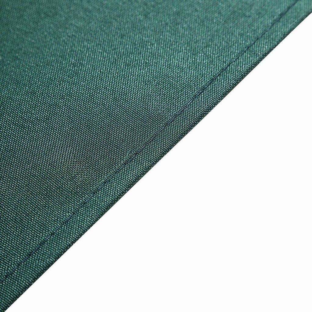 Polyester 90"x90" Table Overlay Square Tablecloth Hunter Emerald Green - Wrinkle-Resistant & Durable Table Cover