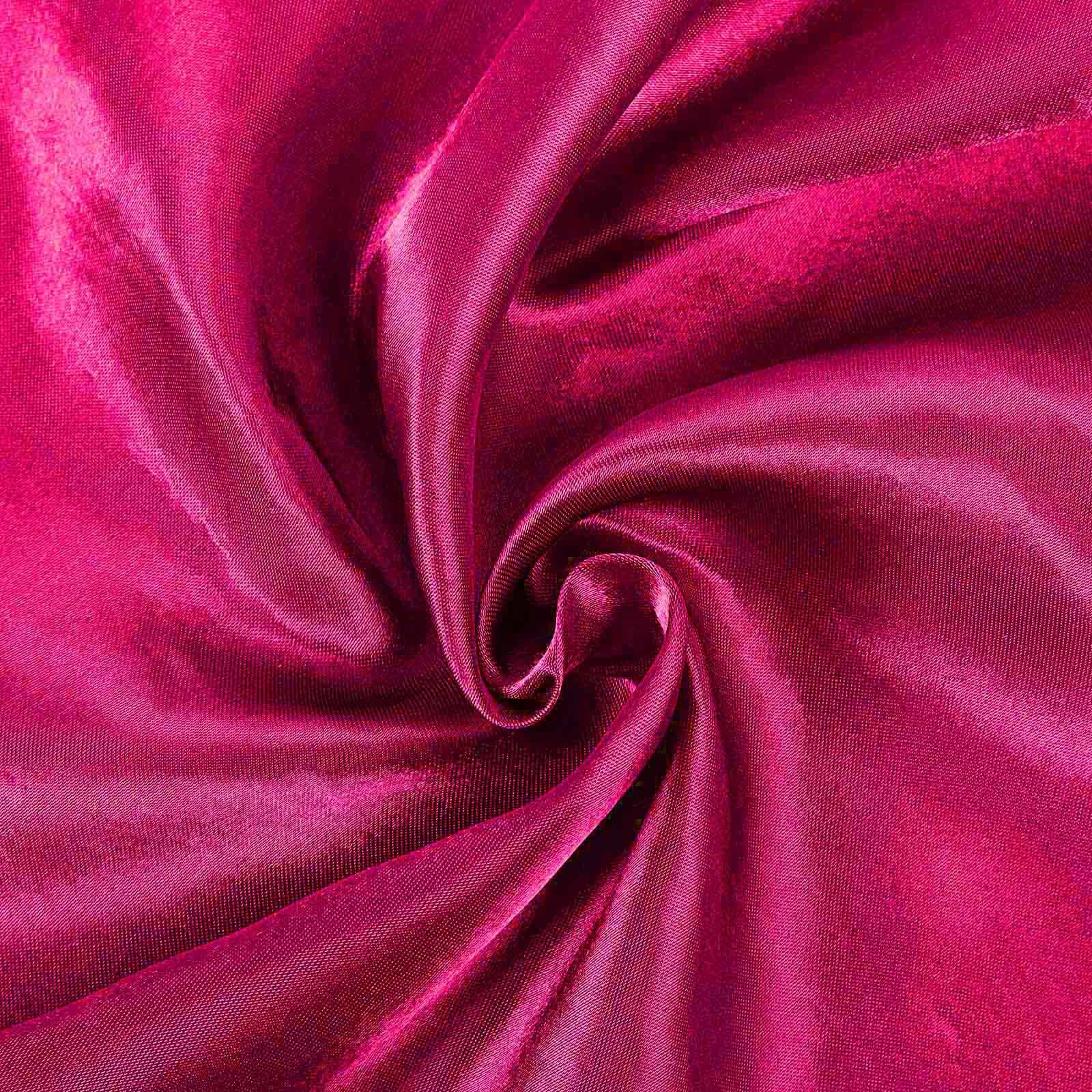 Satin Rectangular 90"x156" Tablecloth Fuchsia - Seamless Table Cover