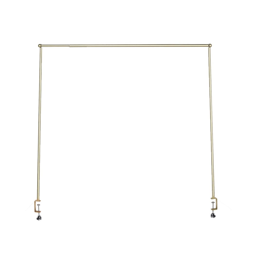 Over The Table Metal Rod Stand with Clamps Gold for Exquisite Event Setup & Decor 42"