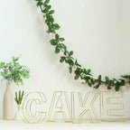 8" Tall Gold Freestanding 3D Decorative Wire Letter, Wedding Centerpiece - D