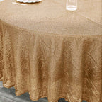 Sequin 108" Round Tablecloth Gold - Glittering Finish for Glamorous Events