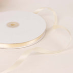 100 Yards 3/8" Ivory Single Face Decorative Satin Ribbon