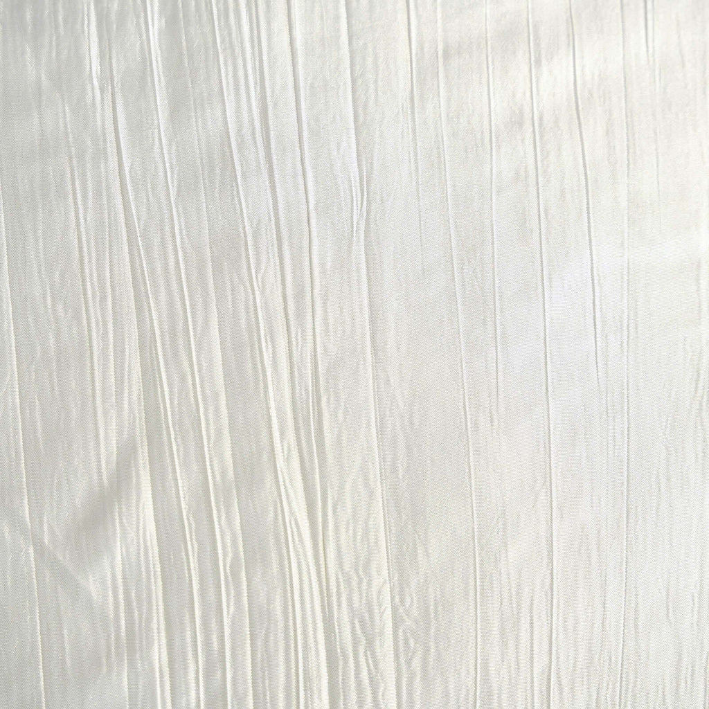 Taffeta 90"x132" Rectangle Tablecloth Ivory - Seamless Accordion Crinkle Table Cover