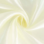 Satin 132" Round Tablecloth Ivory - Stylish Seamless Table Cover