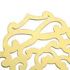 6-Pack Disposable Table Placemats in Metallic Gold Laser Cut Flower Design - 700GSM Cardboard Placemats for Glamorous Table Settings 13"