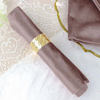 5 Pack Premium Velvet 20"x20" Napkins Mauve - Soft Sheen Finish Cloth Napkins