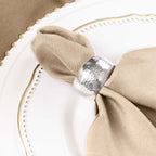 5 Pack Polyester 17"x17" Napkins Nude - Durable & Wrinkle Resistant Dinner Napkins