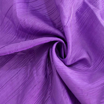 Taffeta 12"x108" Table Runner Purple - Accordion Crinkle Design