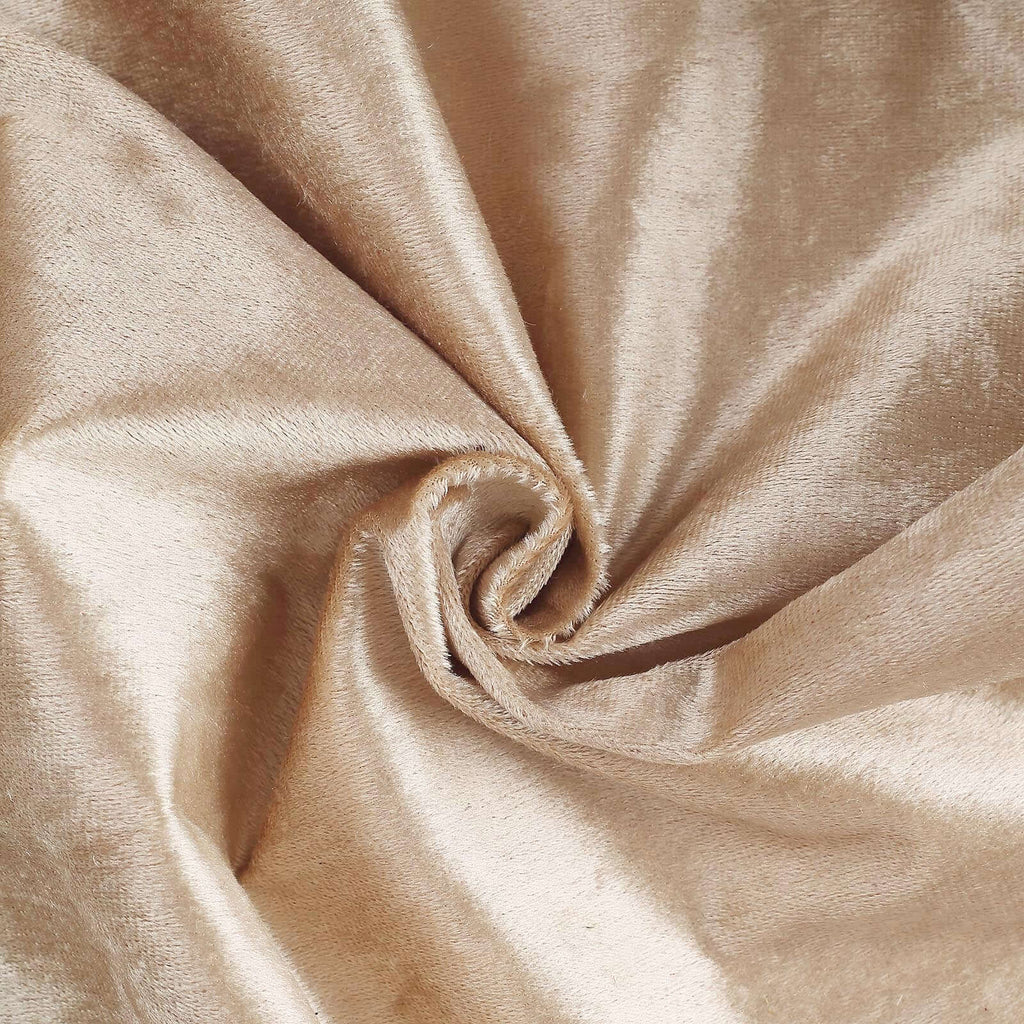 Premium Velvet 90"x156" Rectangle Tablecloth Champagne - Reusable Soft & Seamless Table Cover