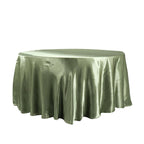 Satin 120" Round Tablecloth Dusty Sage Green - Stylish Seamless Table Cover