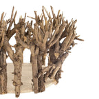 Natural Wooden Candle Holder Centerpiece - Rustic Mini Flower Vase for Events & Tables 6"