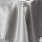 Satin Rectangular 60"x126" Tablecloth Silver - Smooth and Lustrous Table Cover