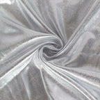 Spandex Cocktail Table Top Cover Fitted Metallic Silver - Stretchy & Wrinkle Free Topper