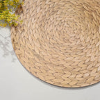 6-Pack Disposable Table Placemats in Natural with Woven Rattan Print - 700GSM Cardboard Placemats for Rustic Themes & Outdoor Events 13"