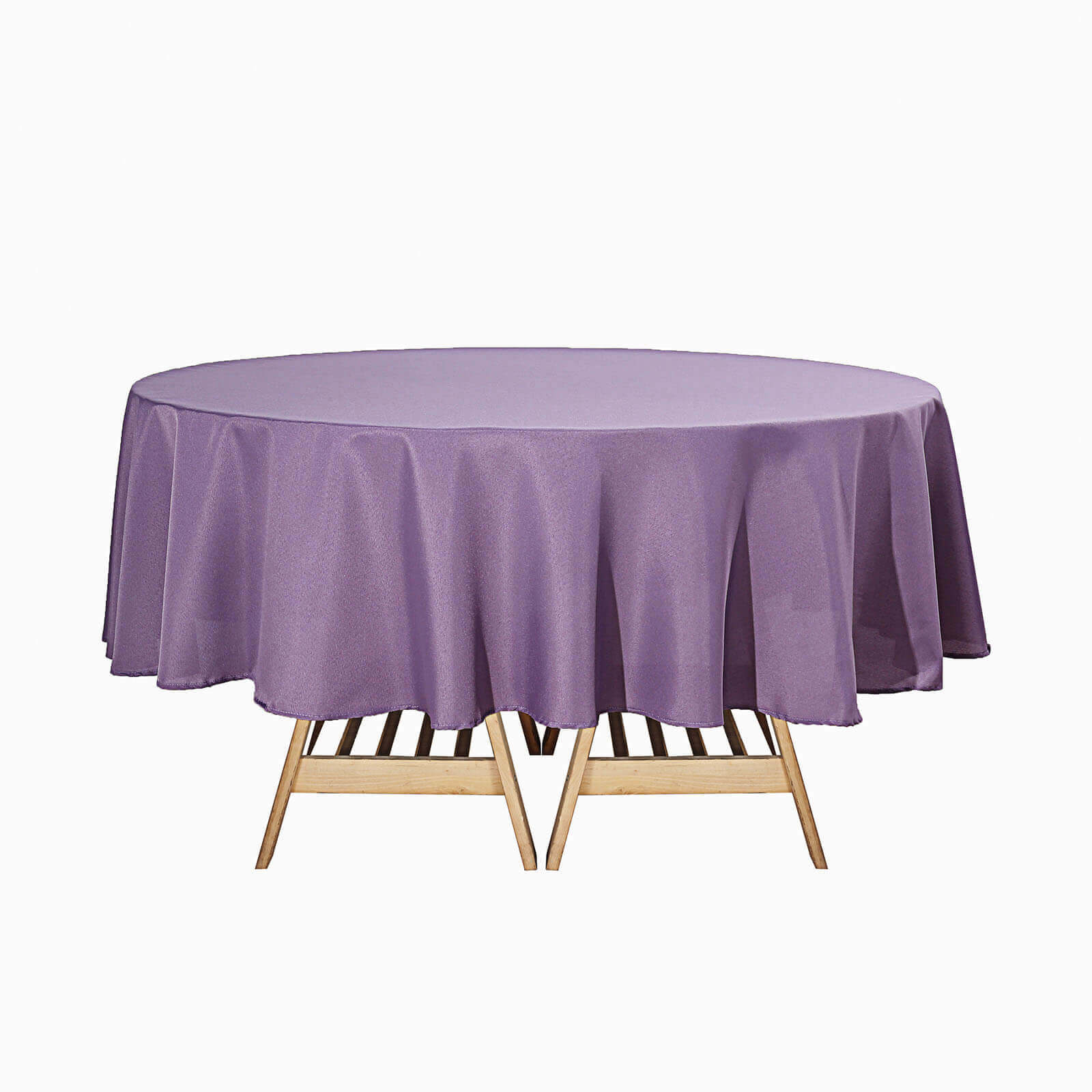 Polyester 90" Round Tablecloth Violet Amethyst - Stain & Wrinkle-Resistant Table Cover