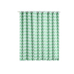 2 Pack White Mint Chevron Design Thermal Blackout Curtains With Chrome Grommet Window Treatment Panels - 52"x84"