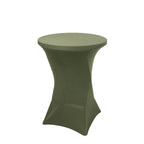Spandex 30" Round Cocktail Table Cover Dusty Sage Green - Easy to Maintain Stretch Fitted Highboy Tablecloth - Bell Racket Store