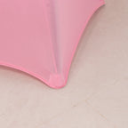 Spandex 30" Round Cocktail Table Cover Pink - Easy to Maintain Stretch Fitted Highboy Tablecloth - Bell Racket Store