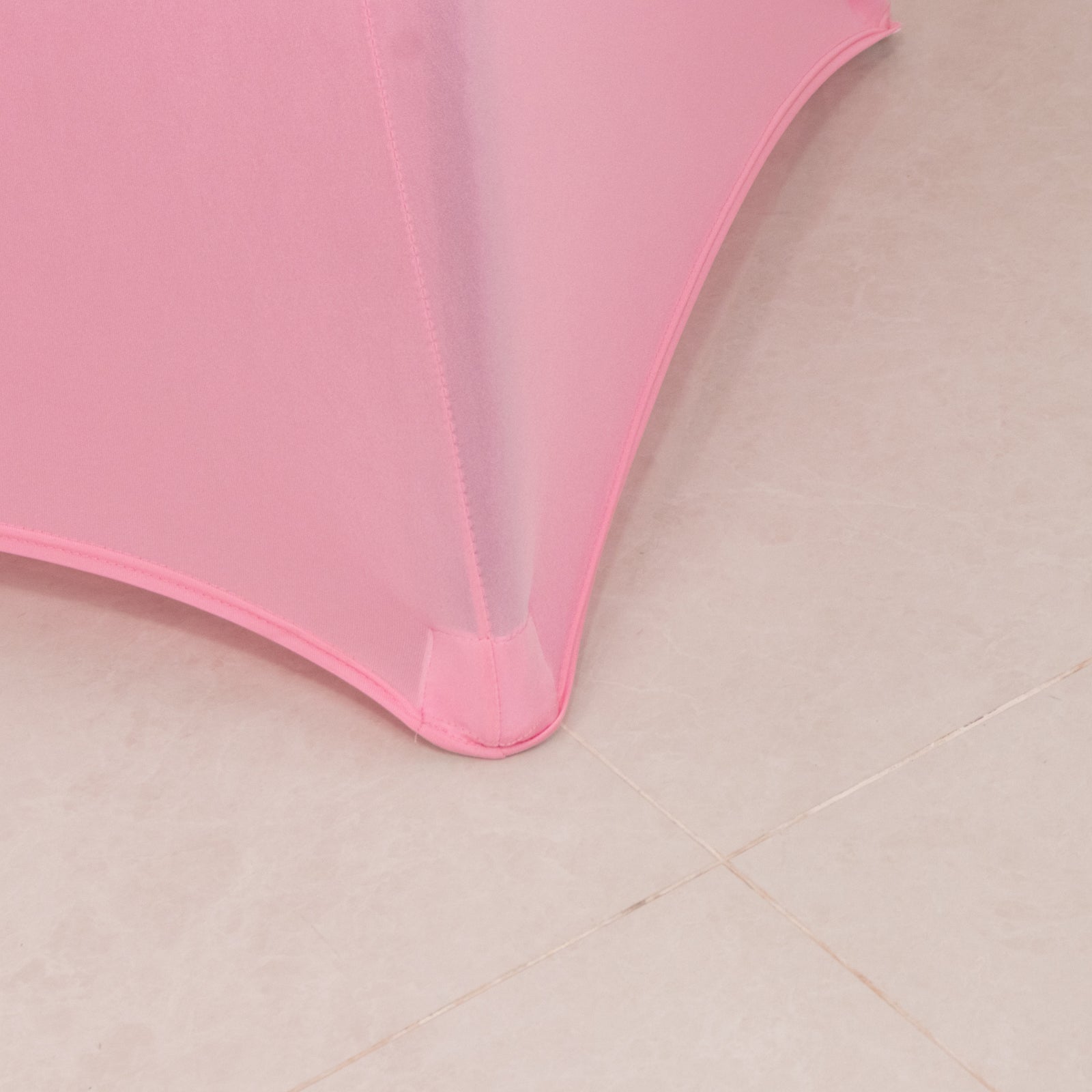 Spandex 30" Round Cocktail Table Cover Pink - Easy to Maintain Stretch Fitted Highboy Tablecloth - Bell Racket Store