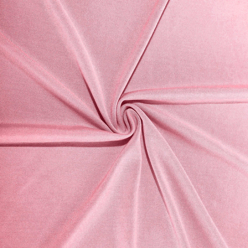 Spandex 30" Round Cocktail Table Cover Pink - Easy to Maintain Stretch Fitted Highboy Tablecloth - Bell Racket Store