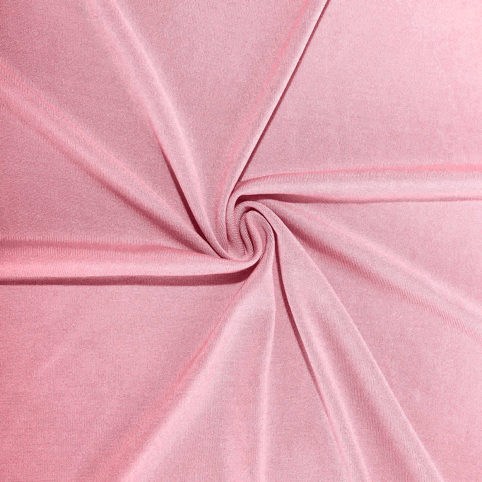 Spandex 30" Round Cocktail Table Cover Pink - Easy to Maintain Stretch Fitted Highboy Tablecloth - Bell Racket Store