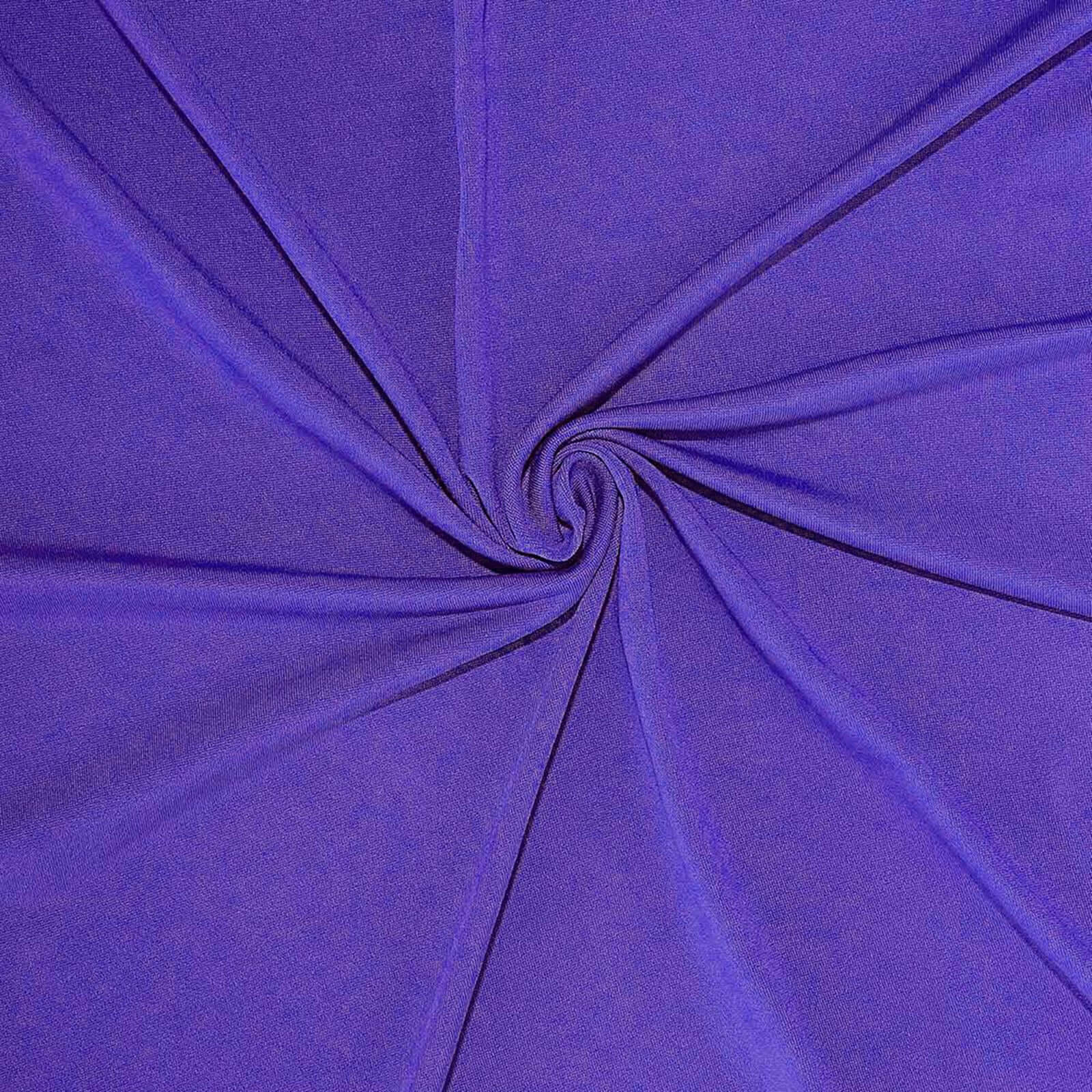 Spandex 30" Round Cocktail Table Cover Purple - Easy to Maintain Stretch Fitted Highboy Tablecloth - NestOCart