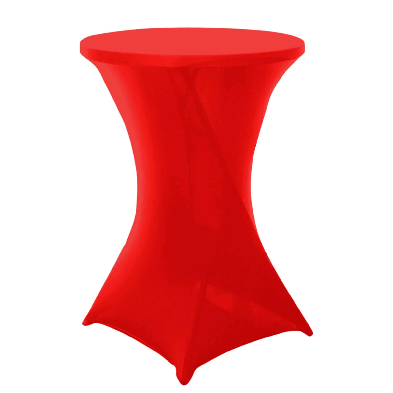 Spandex 30" Round Cocktail Table Cover Red - Easy to Maintain Stretch Fitted Highboy Tablecloth - NestOCart