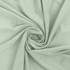 Spandex 30" Round Cocktail Table Cover Skirt Sage Green With Natural Wavy Drapes - Bell Racket Store