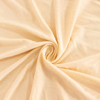 Spandex 36" Round Cocktail Table Cover Beige - Easy to Maintain Stretch Fitted Highboy Tablecloth - Bell Racket Store
