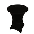 Spandex 36" Round Cocktail Table Cover Black - Easy to Maintain Stretch Fitted Highboy Tablecloth - Bell Racket Store