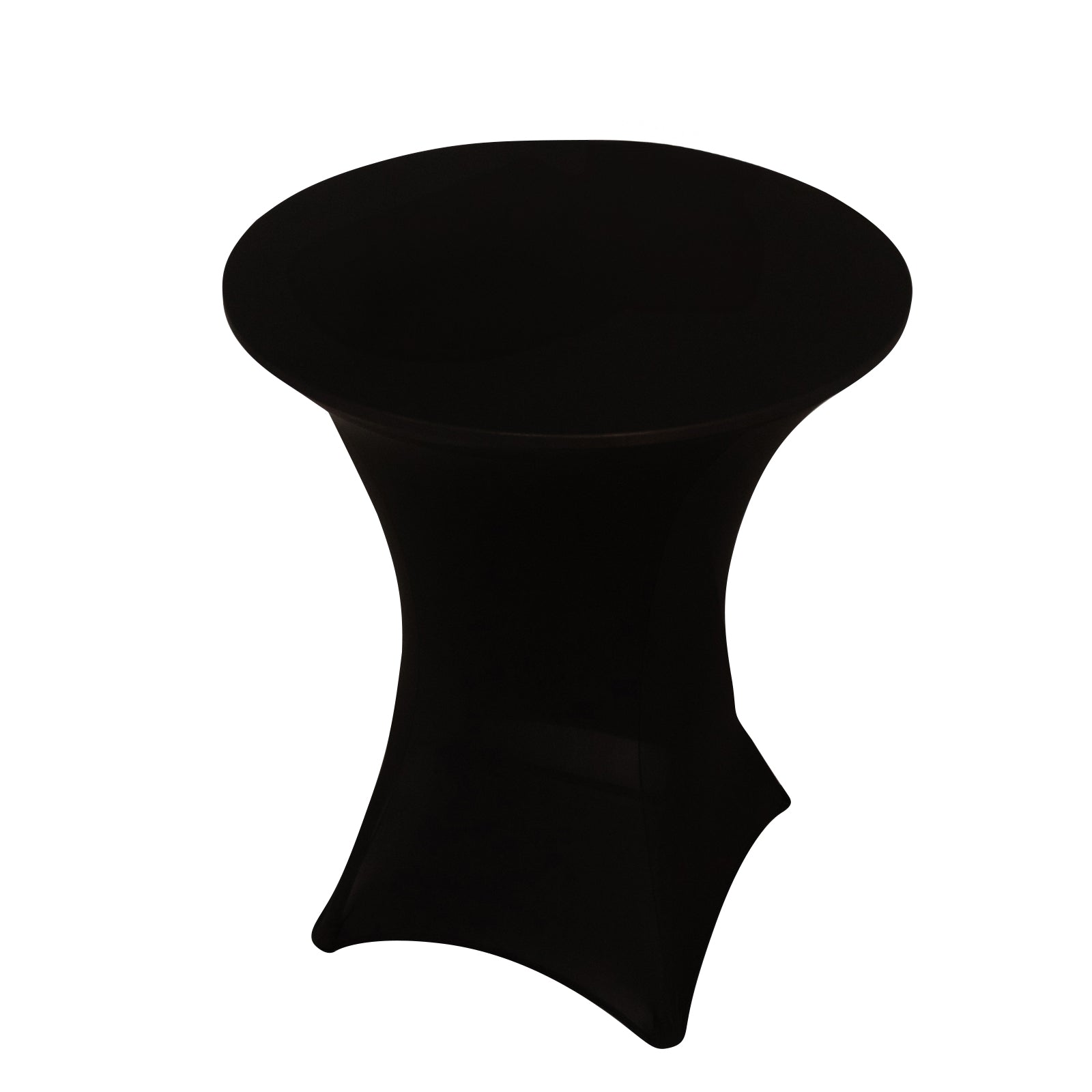 Spandex 36" Round Cocktail Table Cover Black - Easy to Maintain Stretch Fitted Highboy Tablecloth - Bell Racket Store
