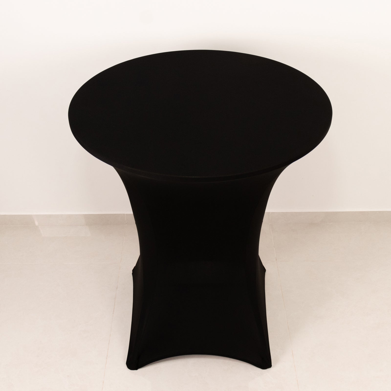 Spandex 36" Round Cocktail Table Cover Black - Easy to Maintain Stretch Fitted Highboy Tablecloth - Bell Racket Store