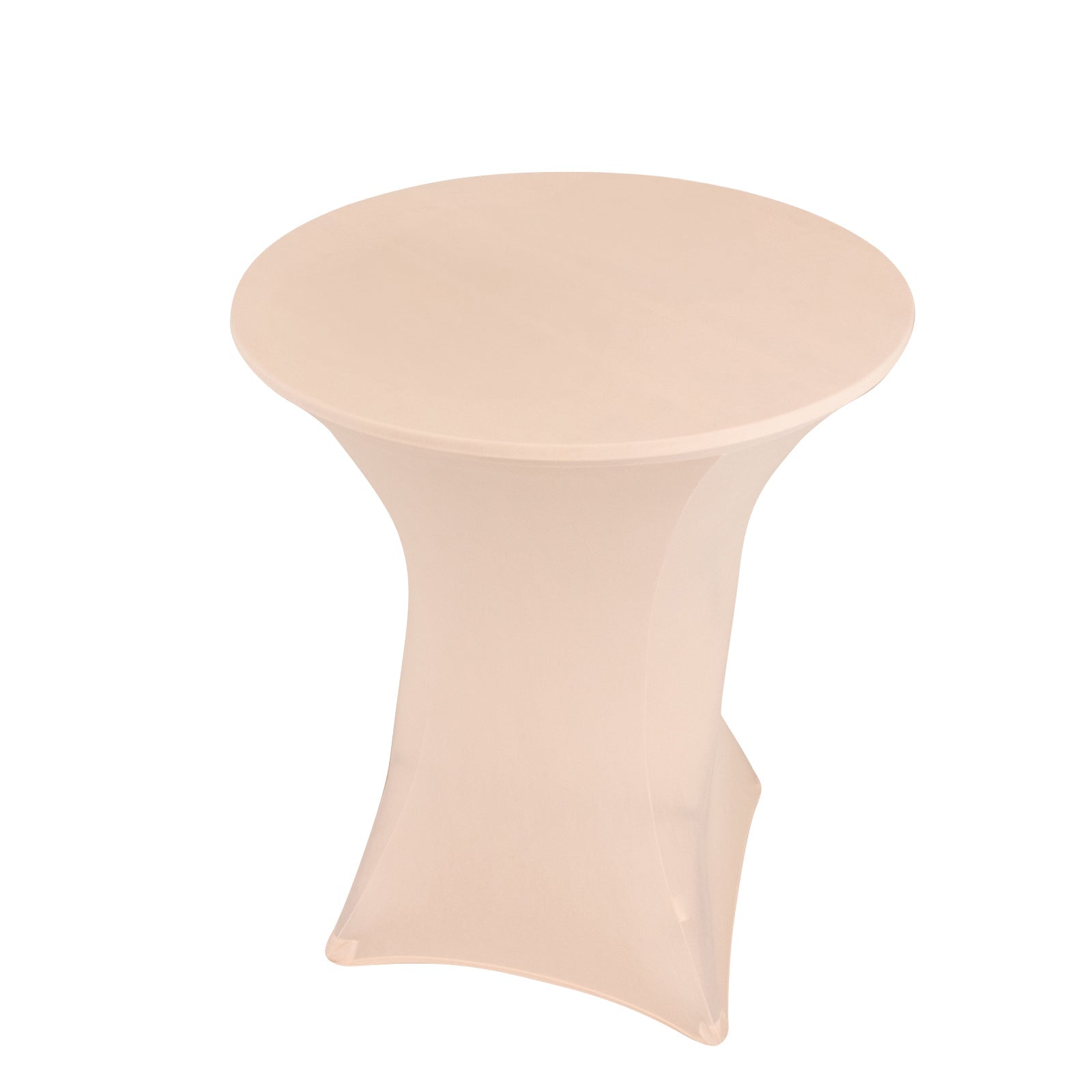 Spandex 36" Round Cocktail Table Cover Blush - Easy to Maintain Stretch Fitted Highboy Tablecloth - Bell Racket Store